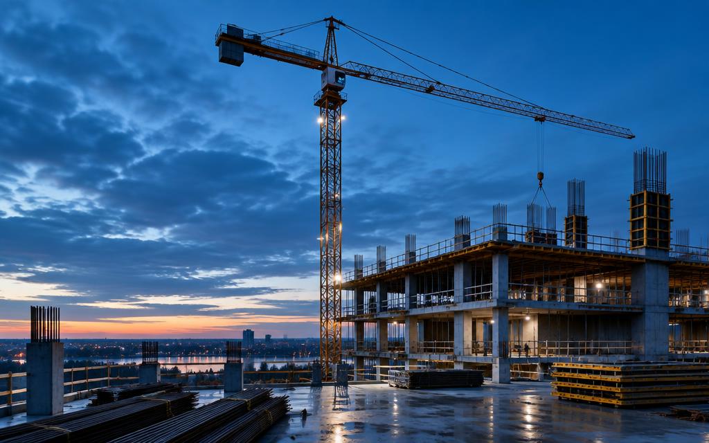 Construction website design concept
